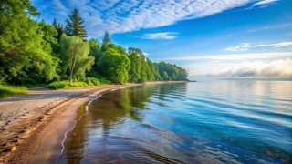 Presque Isle Blue Beach.